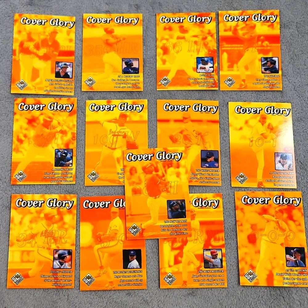 Vintage 1999 Upper Deck UD Choice Cover Glory Baseball Trading Cards